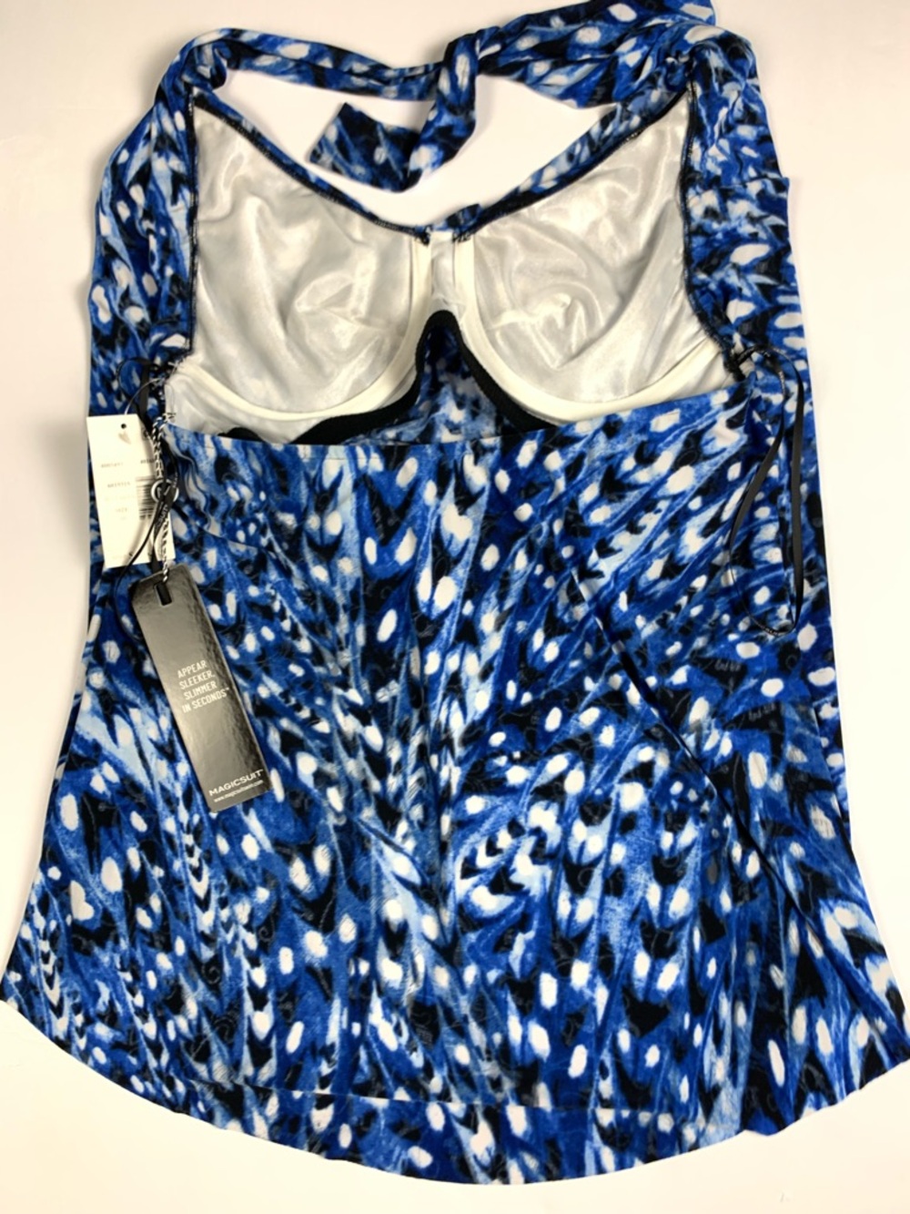 Magicsuit Tankini Top Womens Size 10 Blue Multi Halter Swimwear NWT $126 - Picture 7 of 13